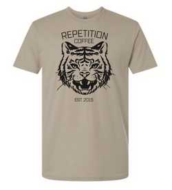 Tiger T-shirt - Black on Tan