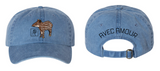 Embroidered Tapir Dad Cap - Faded Royal Blue