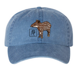 Embroidered Tapir Dad Cap - Faded Royal Blue