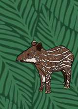 Embroidered Tapir Dad Cap - Faded Royal Blue