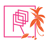 Zip-up Tiger Hoodie - Orange/Magenta on Bone